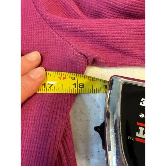 SOFT SURROUNDINGS Mixed Button Long Sleeve Tunic Size M Lined Pink/Purple E7 - Picture 6 of 7